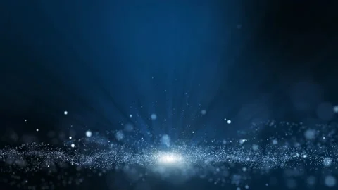 Abstract dark blue digital particle wave and light background. Stock Footage 158865558