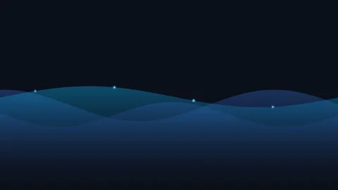 Abstract dark blue digital wave background with soft glowing light particles 스톡 동영상 338309916