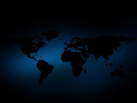 Abstract Dark Blue Digital World Stock Illustration