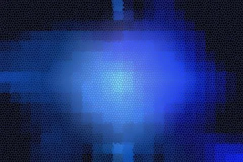 Abstract dark blue dotted background with dimensional perspective, technology Stock Illustration