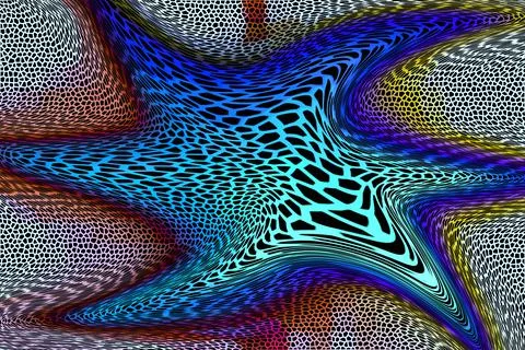 Abstract dark blue dotted background with dimensional perspective, technology Stock Illustration