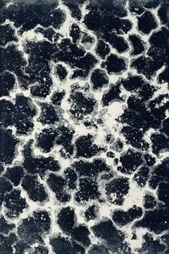 Abstract dark blue etching Etching done by me named Discharge, it shows ab... Stock Photos