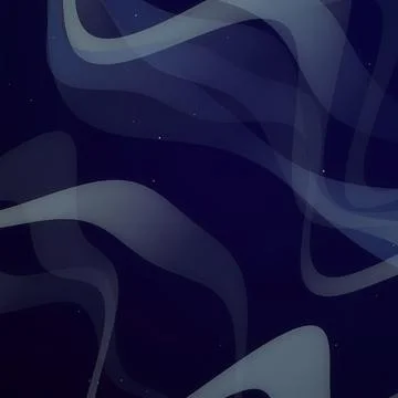 Abstract Dark Blue Flowing Ribbons Background with Subtle Golden Sparkles - Stock Illustration