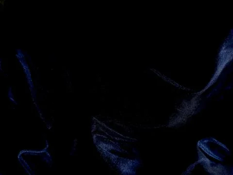 Abstract dark blue fluid waves on black background. Stock Photos