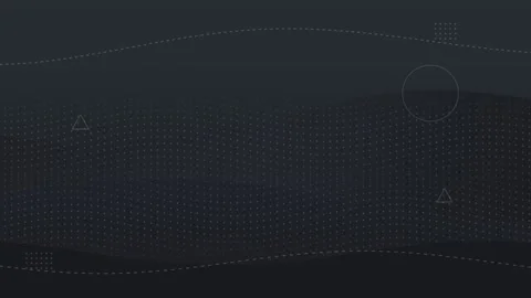 Abstract dark blue geometric background with animated flowing waves and dot.. Stock Footage 341025048