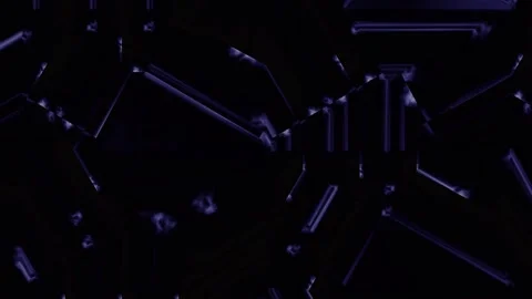 Abstract Dark Blue Geometric Pattern: A Kaleidoscope of Lines and Shapes Stock Footage 310790054