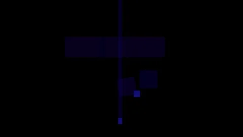 Abstract dark blue geometric shapes on a black background Stock Footage 335431014