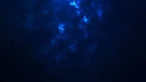 Abstract dark blue glowing cloud texture with energetic light particles on .. Stock Illustration