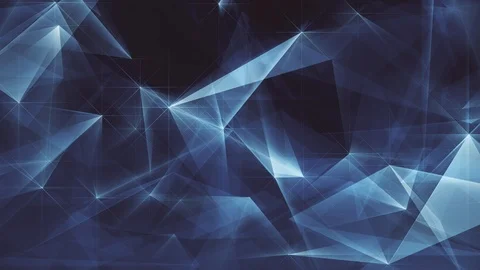 Abstract Dark Blue Glowing Edges Refraction Video stock 86568691