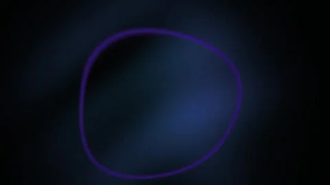 Abstract Dark Blue Glowing Light Orb Floating in Deep Space. Stock Footage 340487477