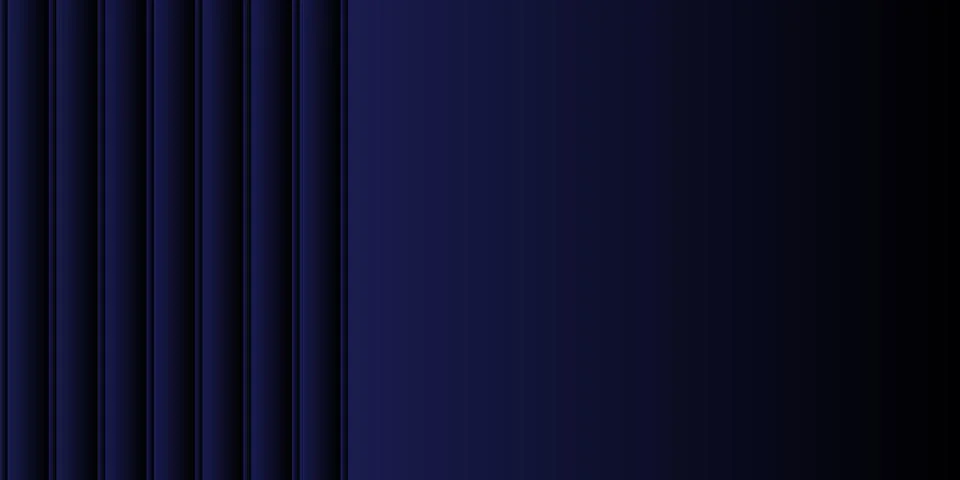 Abstract dark blue gradient background, waves and folds. 3D illustration Illustrazione stock