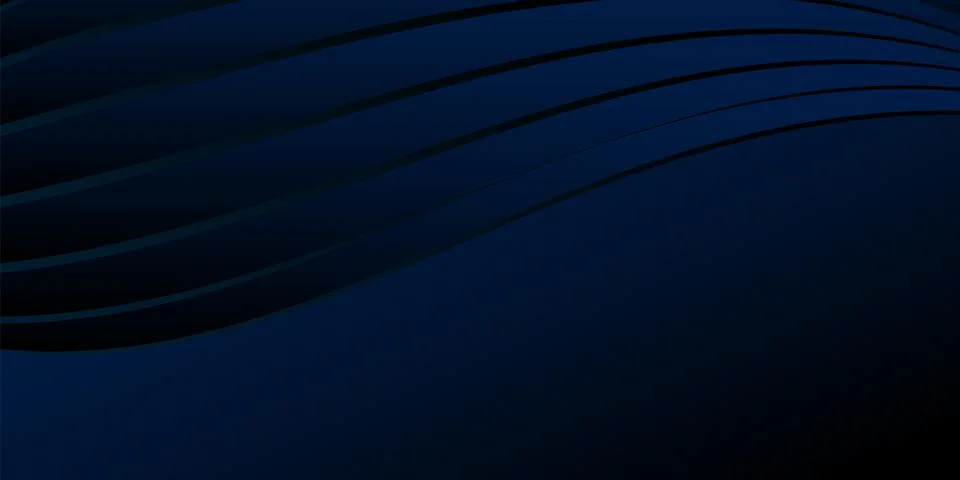 Abstract dark blue gradient background, waves and folds. 3D illustration Ilustración de archivo