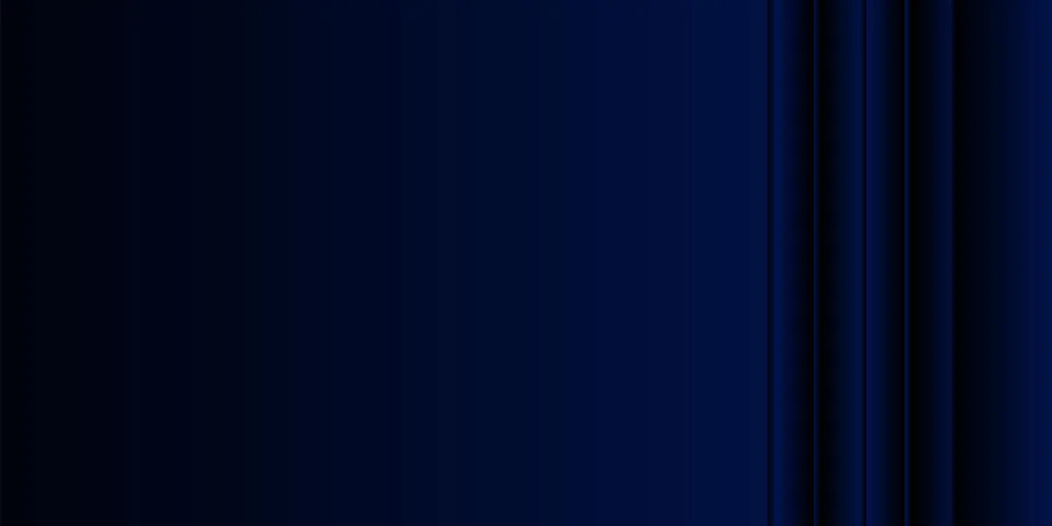 Abstract dark blue gradient background, waves and folds. 3D illustration Stock Illustration