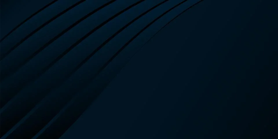 Abstract dark blue gradient background, waves and folds. 3D illustration イラスト素材