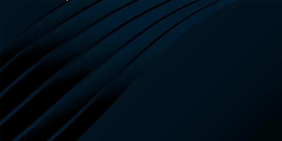 Abstract dark blue gradient background, waves and folds. 3D illustration Stock-Illustration