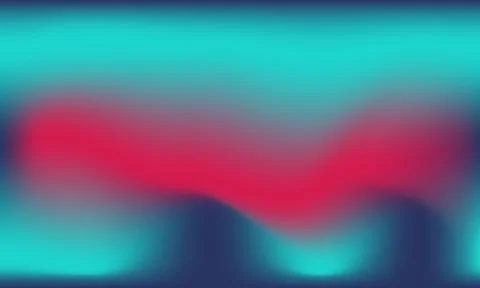 Abstract dark blue gradient background with vibrant cyan and red liquid wav.. Stock-Illustration