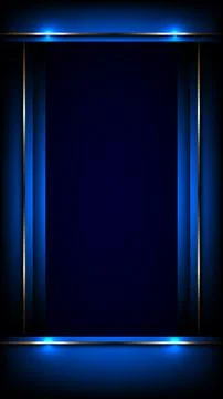 Abstract dark blue gradient background with sleek overlapping curved shapes.. 스톡 일러스트