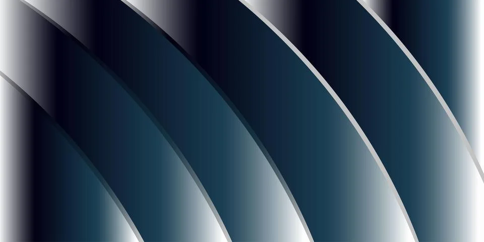 Abstract dark blue gradient background with elegant wavy lines Stockillustratie