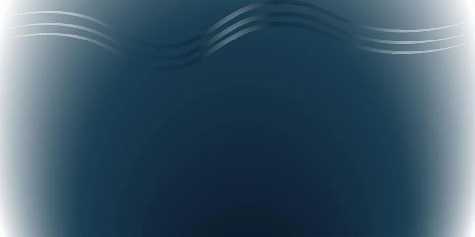 Abstract dark blue gradient background with elegant wavy lines Stockillustratie