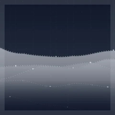 Abstract Dark Blue Gradient Waves with Sparkling Stars Background Stock Footage 346283662