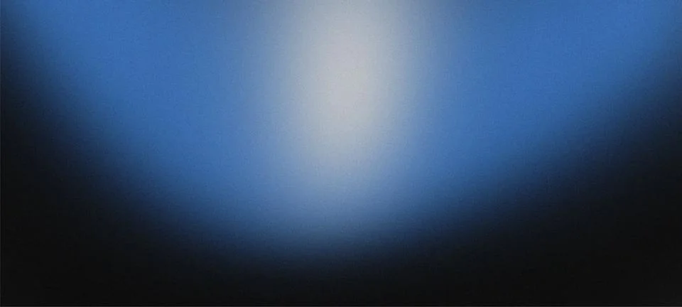Abstract Dark Blue Grainy Gradient Background with Soft White Light and Tex.. Illustrazione stock