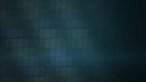 Abstract dark blue green pixel grid mosaic pattern animation background. Stock Footage 346321351