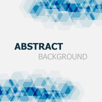 Abstract dark blue hexagon overlapping background Stock Illustration