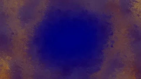 Abstract dark blue ink diffusion in water with golden particles texture Illustrazione stock