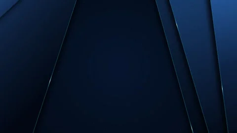 Abstract dark blue layer shape background with golden lines dynamic transit.. 库存影片 345897064