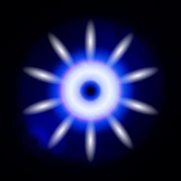 Abstract dark blue lights in circle ray background vector Illustrazione stock