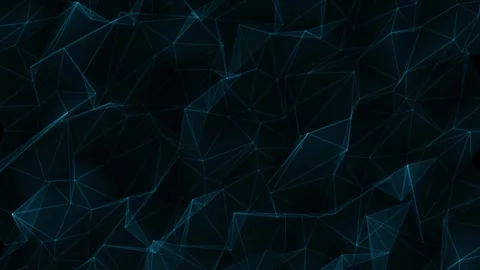 Abstract dark blue looping wireframe mesh surface Stock Footage 345625459