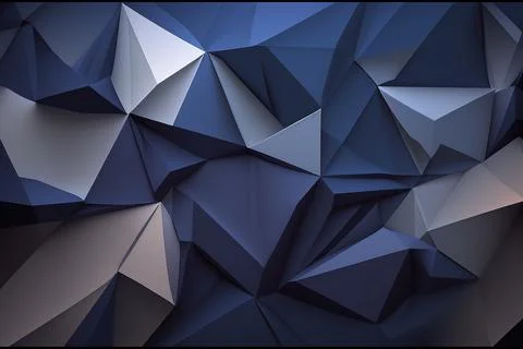 Abstract dark blue low poly background Stock Illustration