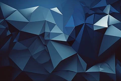 Abstract dark blue low poly background Stock Illustration