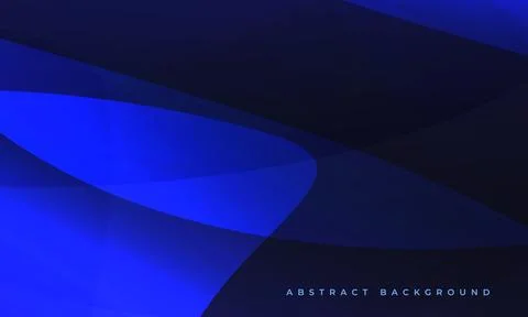 Abstract dark blue minimal background with dynamic wave shapes Stock Illustration
