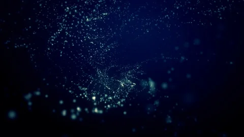 Abstract dark blue motion background with moving dots Stock Footage 95346243