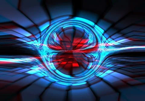 Abstract dark blue-red technical background Stock Illustration