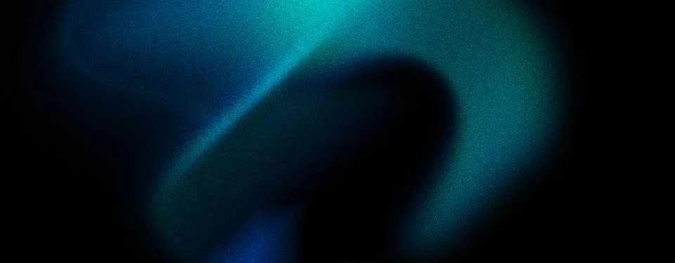 Abstract Dark Blue Teal Gradient Grainy Silhouette Shadow Background Stock Illustration