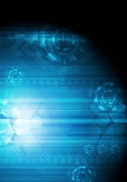 Abstract dark blue tech background Abstract dark blue tech background. Vec... Foto stock