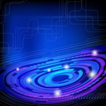 Abstract dark blue techno background with place for your text Stock Illustration