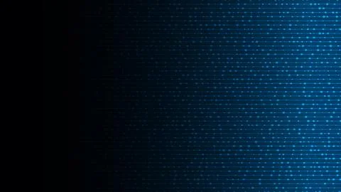 Abstract dark blue technology background with glowing dots and digital line.. 库存插图