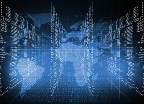 Abstract dark blue technology background Stock Photos