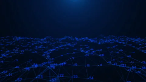 Abstract dark blue technology digital business plexus background Stock Footage 337278733