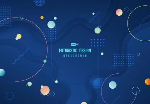 Abstract dark blue technology of fluid design shape artwork background. Stock Illustration
