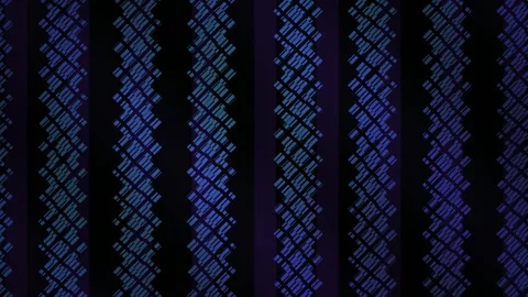 Abstract Dark Blue Vertical Striped Pattern with Geometric Lattice Overlay Stock Footage 343685760