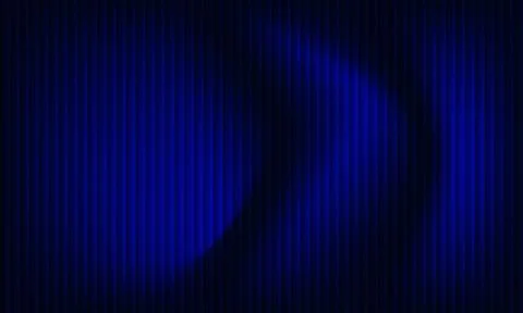 Abstract dark blue vertical striped background with wavy glowing light effect 스톡 일러스트