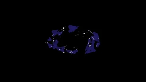 Abstract dark blue vortex spinning animation with glowing light streaks in .. 库存影片 348191896