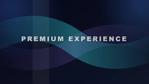 Abstract Dark Blue Waves Behind Bold Premium Experience Text Illustration Stockbeeldmateriaal 333051626