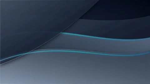 Abstract dark blue waves with glowing cyan lines. 4K Video stock 341847112