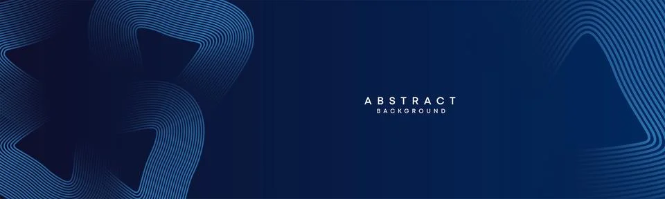 Abstract Dark Blue Waving Circles Lines Technology Geometric Shape Background Stock Illustration