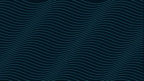 Abstract dark blue wavy line background seamless digital pattern Stock Footage 342522623